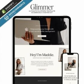 Professional Website Subscription | Elegant Modern Portfolio for WordPress & Shopify | Glimmer