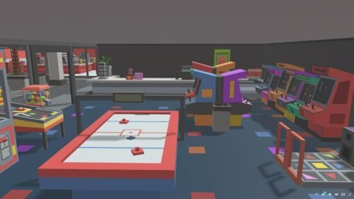 Stylized Low Poly Mall Interior Game Ready Environment: 3D Store and Indoor Scene Asset Pack